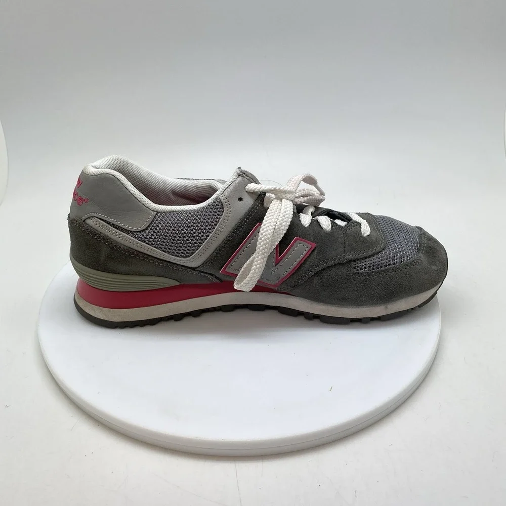 New Balance Sneakers 8.5 B Womens 574 WL574GP Gray Running Athletic Gym Shoes